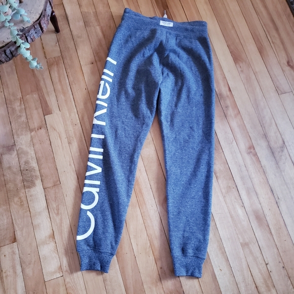 CALVIN KLEIN Performance NWOT Fleece Lined Jogger - Gray/White XS - Picture 8 of 12